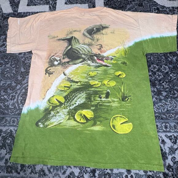 Vintage Alligator/Crocodile Wildlife Graphic T-Shirt Men’s M Swamp Animal Tee - Picture 3 of 8